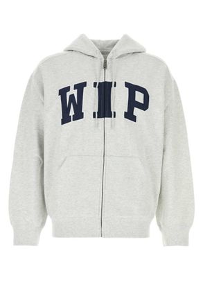 Carhartt Work in Progress Light Grey Logo Hoodie