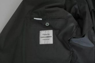 Dolce & Gabbana Gray Cotton Single Breasted Formal Mens Blazer