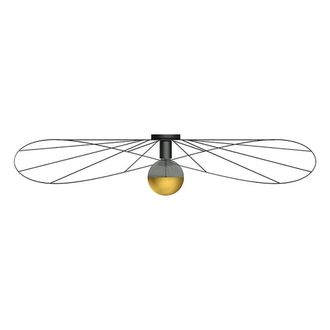 Sollux Lighting Minimalistic Ceiling Lamp 17.5x110x110cm 1xLight in Black | Size: 17.5x110x110 cm