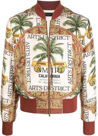 Amiri Printed Silk Mens Jacket