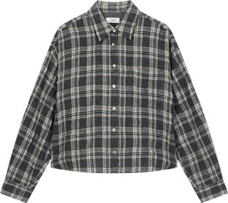TOMBOY buttoned plaid shirt - women - Cotton/Wool - OS - Grey