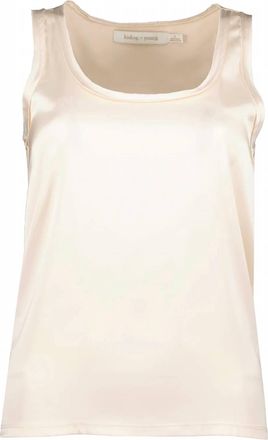 Bishop + Young Womens Knit Back Tank Top In Pearl
