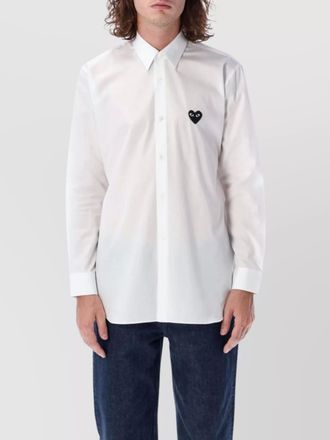 Comme Des Gar&ccedil;ons shirt heart pointed collar long sleeves
