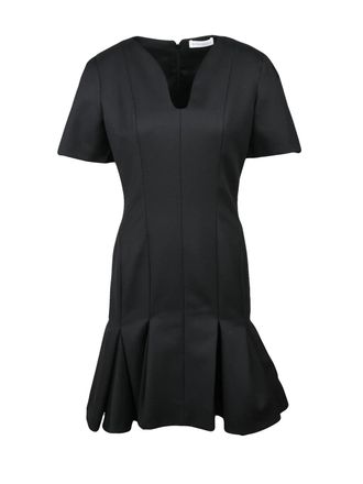 Nina Ricci Mermaid Midi Dress Wool Black