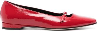Carel Emilie ballerina shoes - women - Rubber/Calf Leather/Calf Leather/Patent Calf Leather - 38.5 - Red