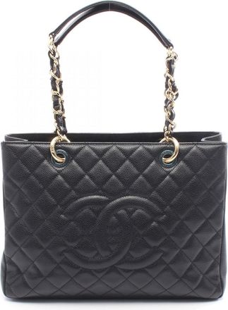 Chanel Black Leather Tote Bag (Pre-Owned)