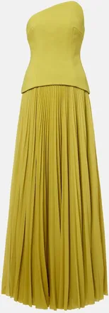 Solace London Britt pliss&eacute; maxi dress