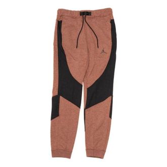 Nike Jordan Mens Air Jordan Stripe Printing Logo Lacing Bundle Feet Sports Pants/Trousers/Joggers Brown DQ7320-231