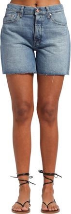 7 For All Mankind Dames, Korte broeken, Blauw, Maat: W25 Denim