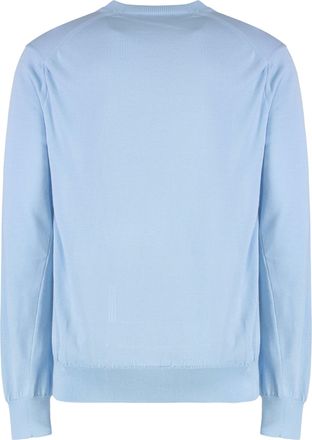 Comme Des Gar&ccedil;ons Mens Crew-Neck Cotton-Blend Sweater Blue Sweatshirts
