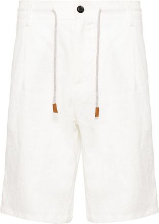 Eleventy linen bermuda shorts - men - Linen/Flax - 32 - White