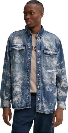 Karl Lagerfeld Denim Shirt - Heren - Spijkerjassen - Blauw - M - Denim - Jassen