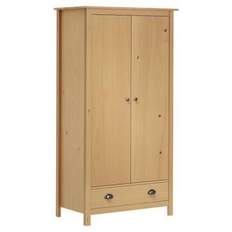 vidaXL Armario De 2 Puertas Hill Madera Maciza Pino 89x50x170cm Vidaxl