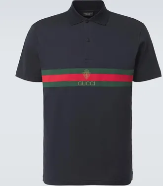 Gucci Polo Web Stripe in jersey di cotone