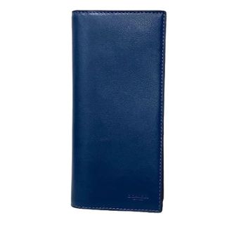 Coach Pre-owned Wallets, male, Blue, Size: ONE SIZE Pre-owned Breast Pocket Wallet Grain Leather Long Wallet