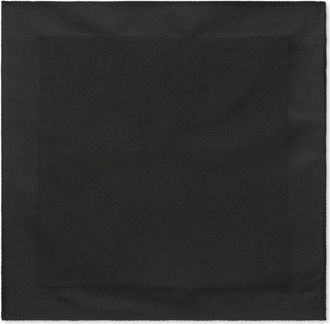 Dolce & Gabbana embroidered-logo tonal silk scarf - men - Silk - One Size - Black