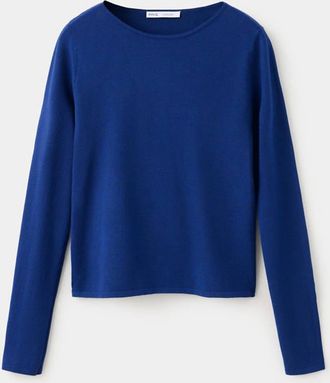 Mango Pullover avvitato collo barca blu elettrico - Donna - XXS - MANGO