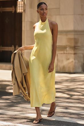 Maeve Jamie Halter Open Back Midi Dress by Maeve