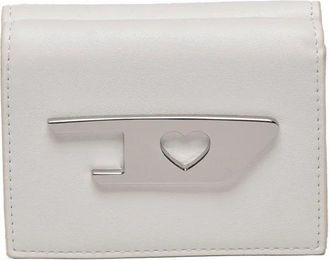 Diesel White Polyurethane Folded Wallet