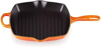 LE CREUSET Sart&eacute;n Skillet Cuadrada Grill De Hierro Fundido, 26 Cm, Volcanico, 20183260900422
