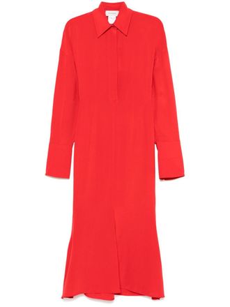 Sportmax Oltre midi dress - women - Silk - 36 - Red