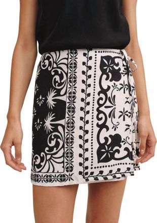 Bella Dahl Wrap Skirt With Sash In Multi