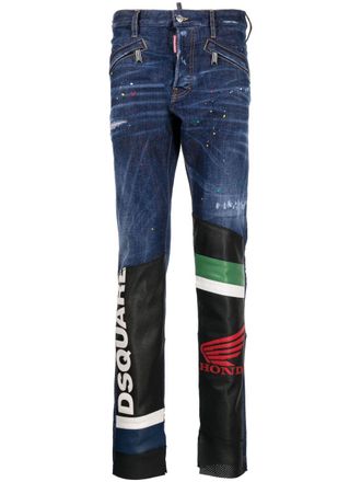 Dsquared2 mid-rise slim-cut jeans - men - Elastomultiester/Cotton/Elastane - 52 - Blue