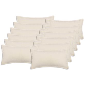 vidaXL Funda De Almohada 12 Pcs Houten Crema 40 X 80 Cm Boucl&eacute; Vidaxl
