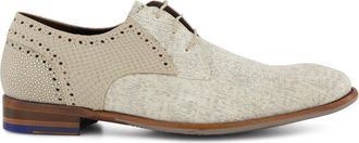 Floris Van Bommel Veterschoenen Floris van Bommel beige effen leer