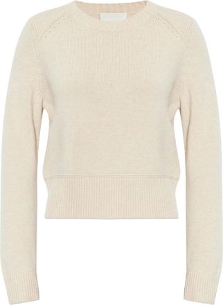 Isabel Marant Neutral Cornelia Cropped Wool Pullover
