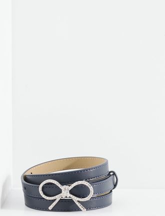 Talbots Embellished Bow Belt - Blue - Medium Talbots