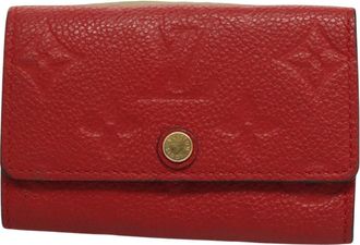 Louis Vuitton 6 Key Holder Red Leather Wallet (Pre-Owned)