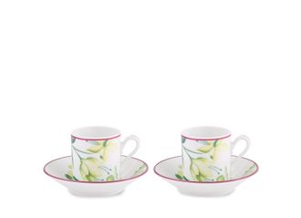 Ginori 1735 Empire Set of 2 Coffee Cups with Saucer