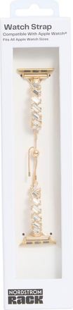 Nordstrom Rack Baguette Crystal Apple Watch Watchband in Clear- Gold at Nordstrom Rack