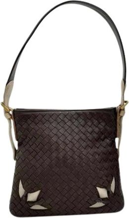 Bottega Veneta Pre-owned Shoulder Bags, female, Brown, Size: ONE SIZE Pre-owned Vintage Shoulder Bag