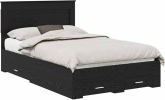 vidaXL Estructura De Cama Con Caj&oacute;n Con Cabecera Madera Contrachapada Vidaxl