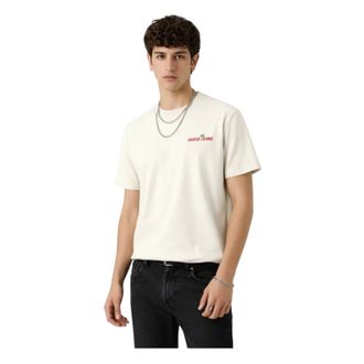Guess T-Shirts, male, White, Size: XL Printed Logo T-shirt