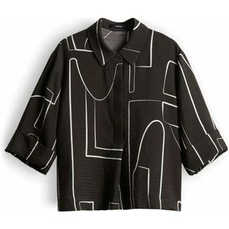 someday Zesane blouse met korte mouwen - Dames - Blouses & Shirts - Bruin - Maat: M Viscose