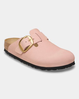 Birkenstock Womens Boston Clogs in Coral Leather - Size UK 4.5