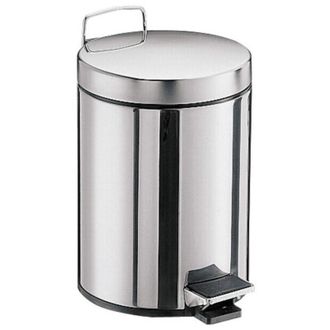 Emco Sistema De Papelera 2 Modelo A Pie, Con Tapa, 5 L Acero Inoxidable Emco