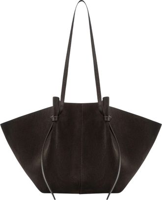 Yuzefi Large Winged Suede Bag with Adjustable Handles
