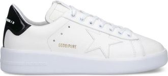 Golden Goose White Pure Star Minimalist Low-Top Leather Sneakers
