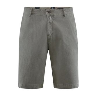 Bomboogie Chino Bermuda in Gabardine met Microprint - Heren - Korte broeken - Grijs - Maat: W30 Gabardine