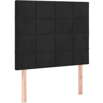 vidaXL Cabecero Con Luces Led Terciopelo Negro 90x5x118/128 Cm Vidaxl