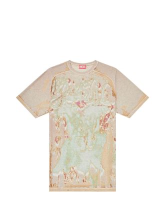 Diesel Distressed Abstract Print T-Shirt