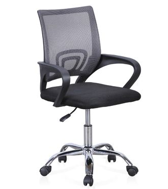 Home Heavenly Silla escritorio juvenil regulable respaldo tejido 3d gris