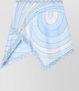 Pucci silk printed asymmetric mini skirt