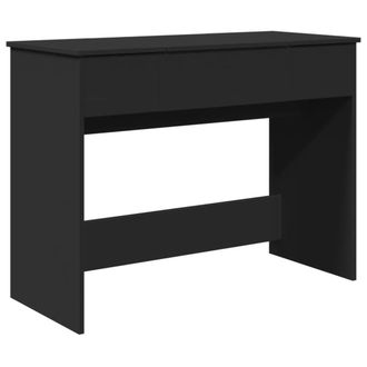 Berkfield Home Dressing Table with Mirror Black 100x45x76 cm | Size: 100 x 45 x 76 cm