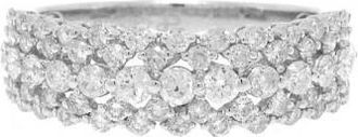 Allurez 0.98ct 18k White Gold Diamond Ladys Ring