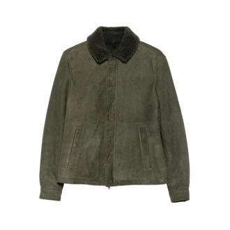 Tagliatore Chi 26-09 Stow Jacket - Heren - Leren en Su&egrave;de Jassen - Groen - M - Leer - Jassen